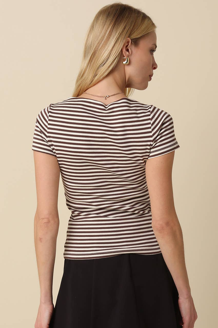 Kate Striped Fitted Top