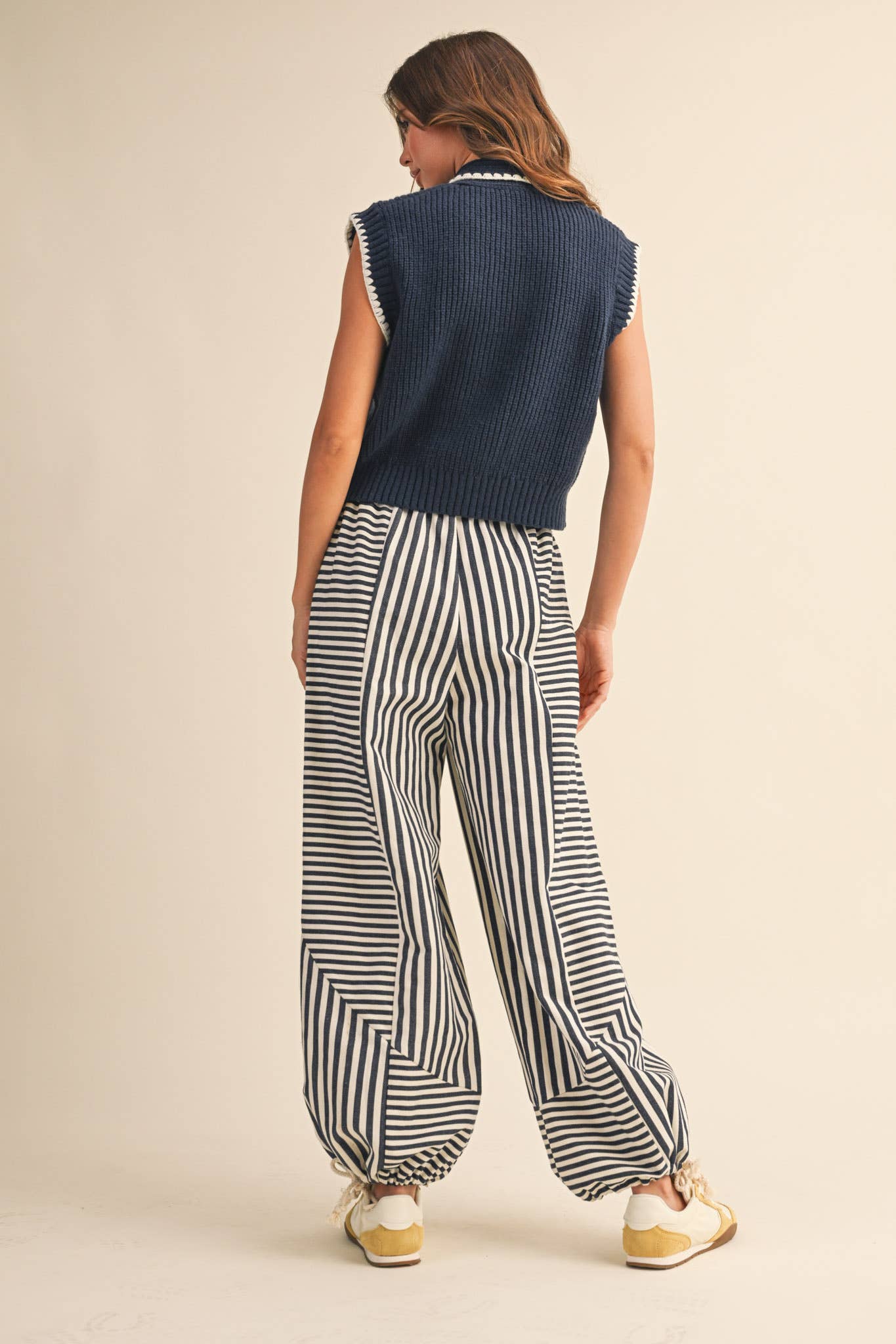 Tie Neck Sweater Vest