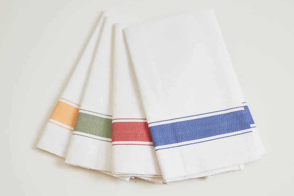 Herringbone Blue Classic Italian Kitchen Towel