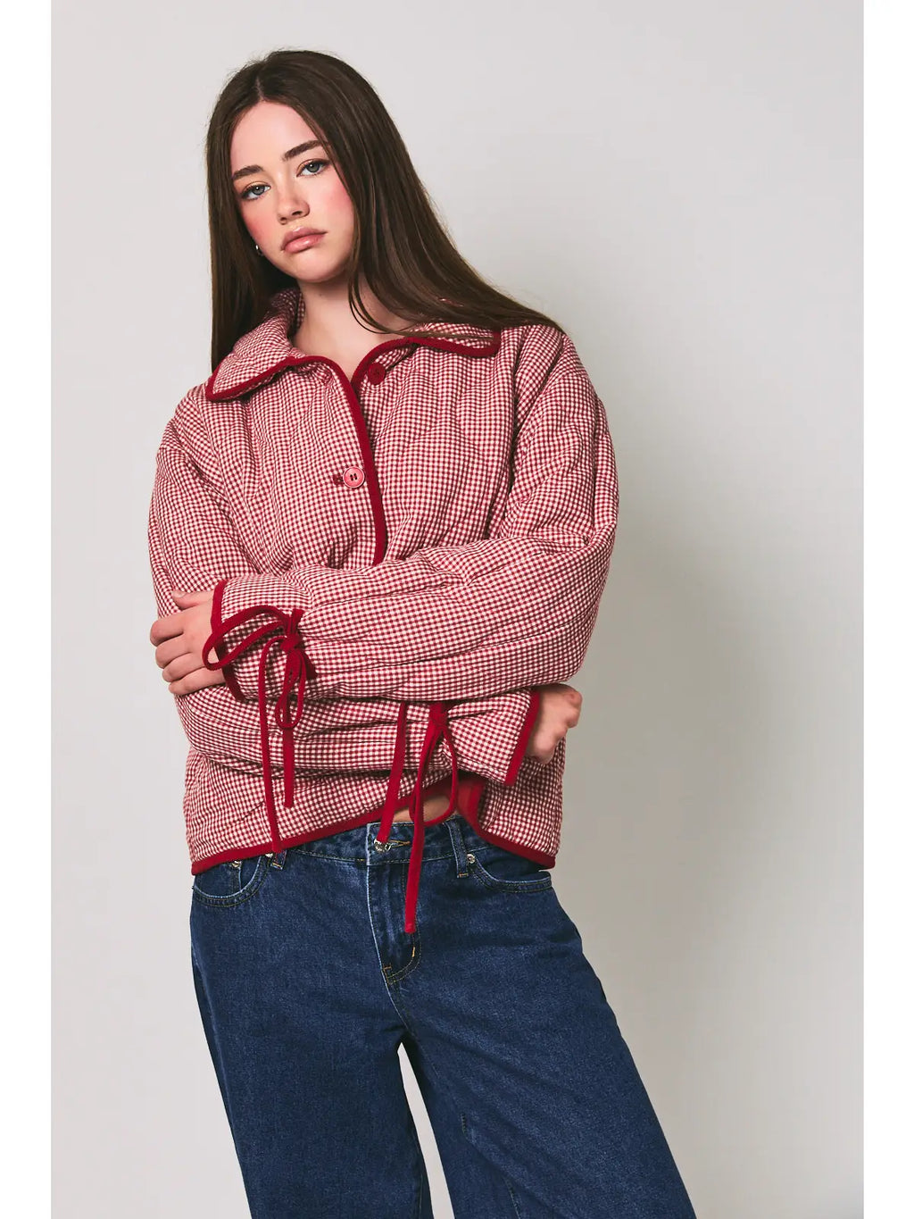 Gingham Quilted Jacket