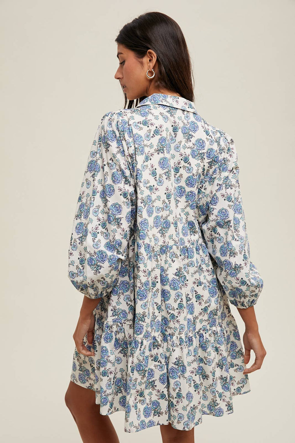 Floral Collared Mini Dress