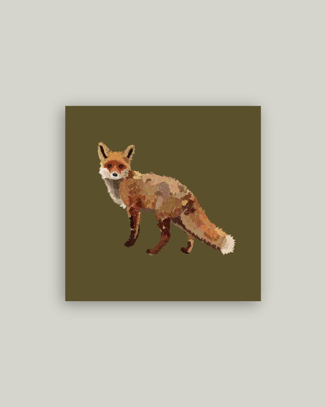 Fox Closeup Antique Artist Board