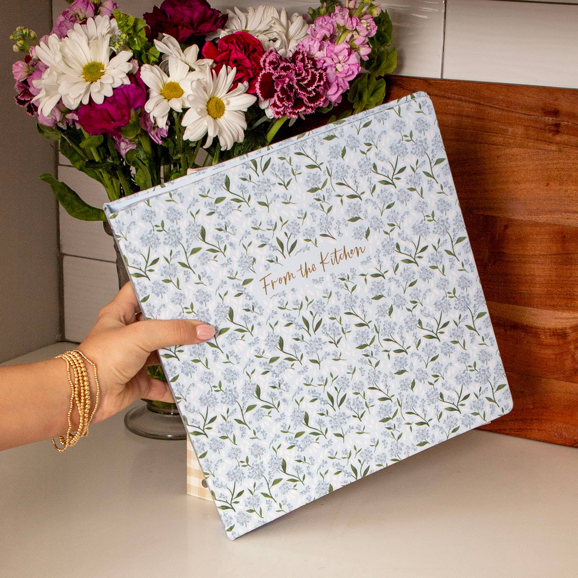 Hydrangeas Large Recipe Binder