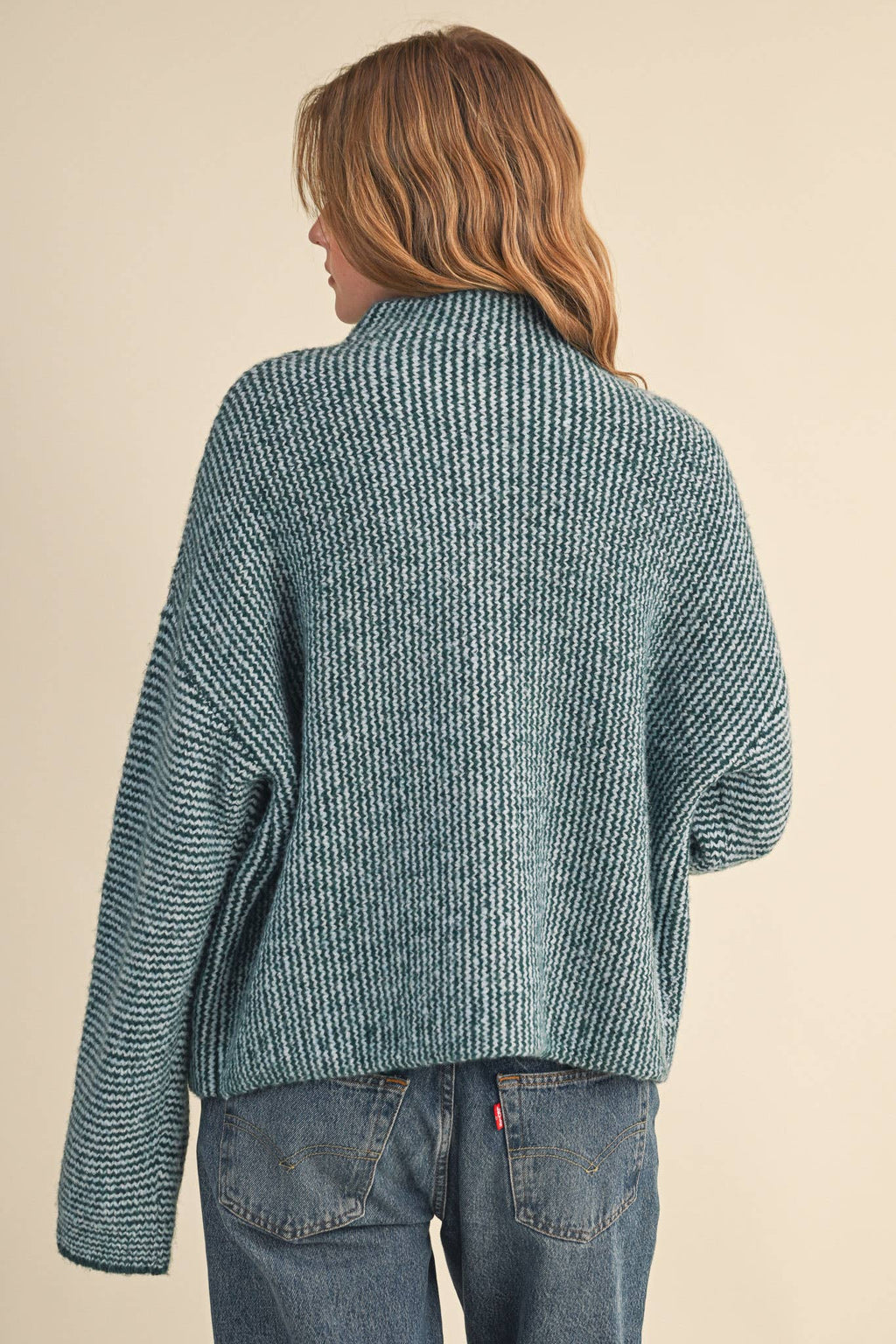 Striped Sweater Cardigan with Colorful Buttons