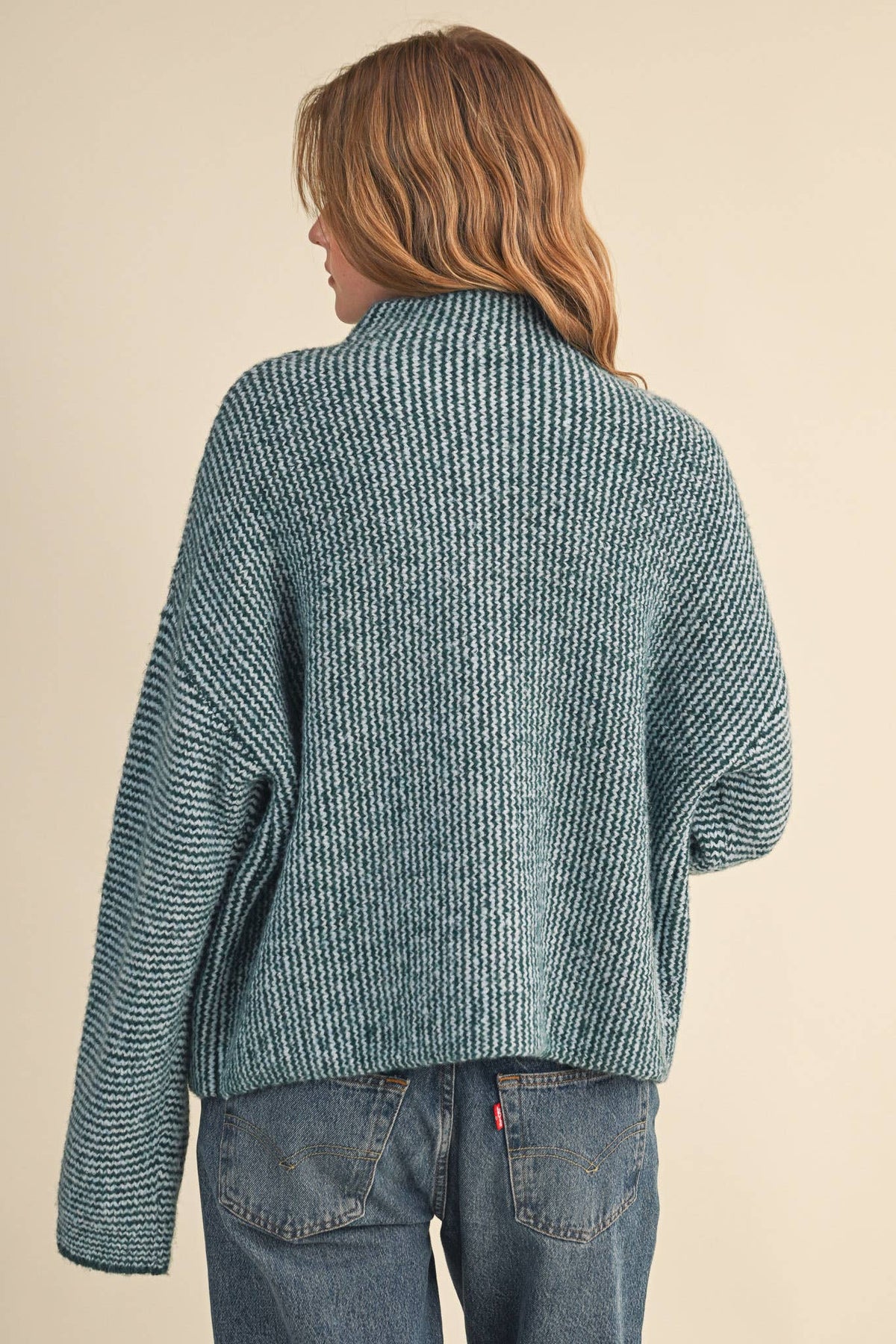 Striped Sweater Cardigan with Colorful Buttons