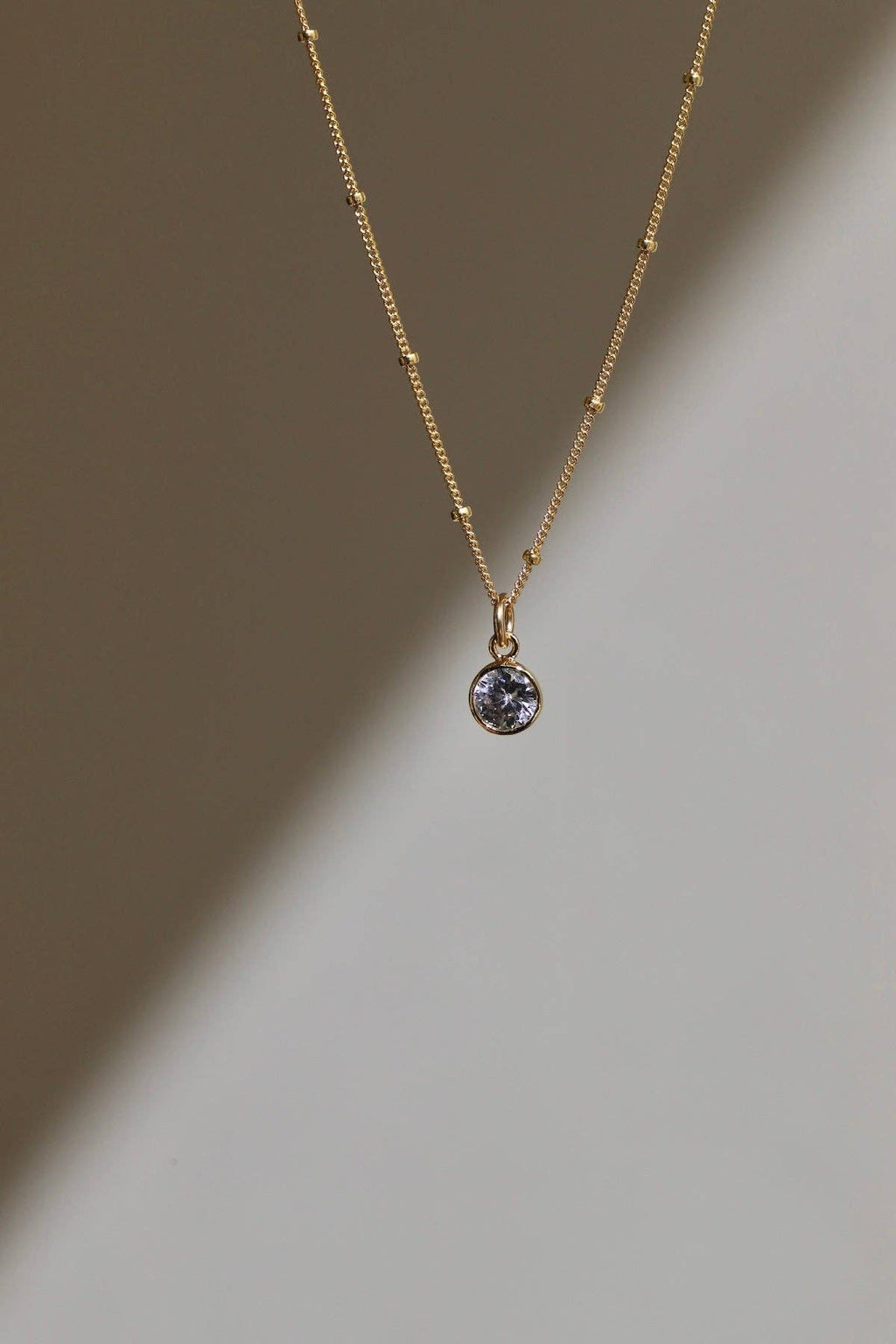 Penelope Round Bezel Necklace