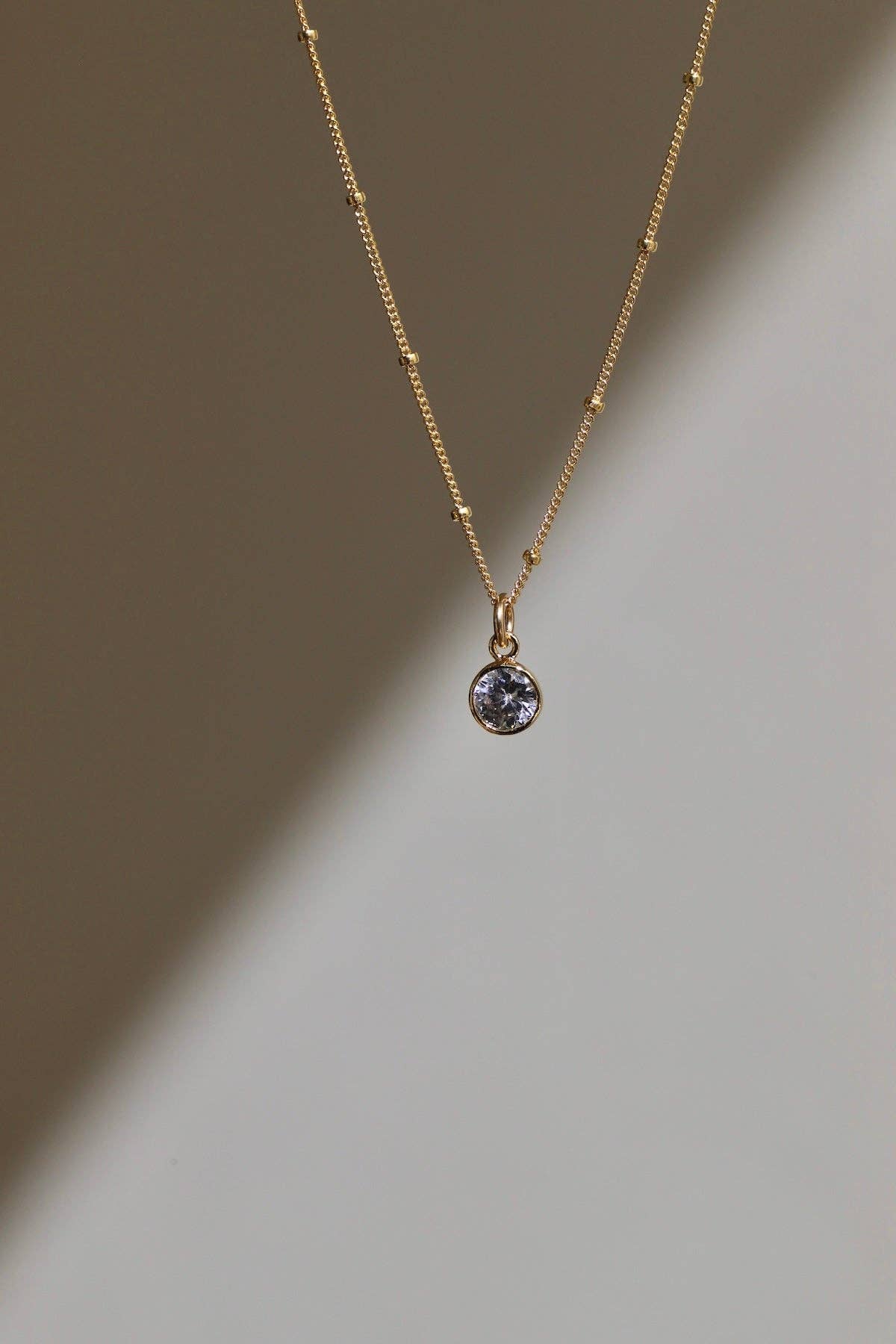 Penelope Round Bezel Necklace