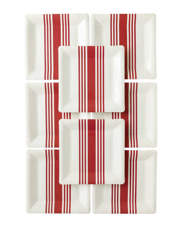 Red Striped Plates