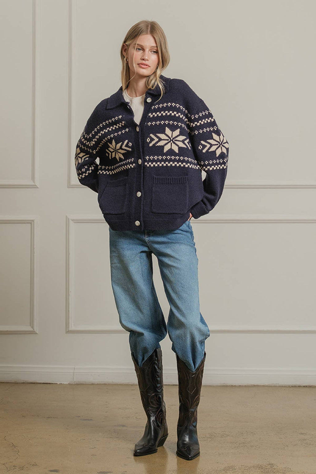 Nordic Snowflake Cardigan