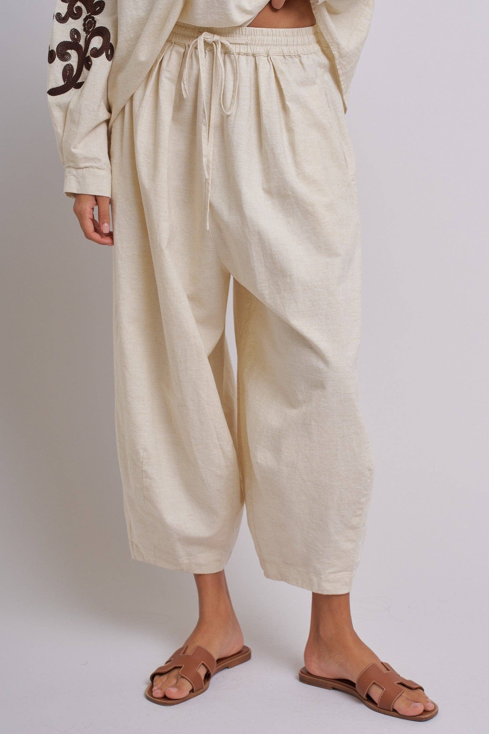 Drawstring Cocoon Pants