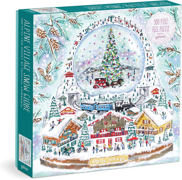 Michael Storrings Alpine Village Snowglobe Foil Puzzle