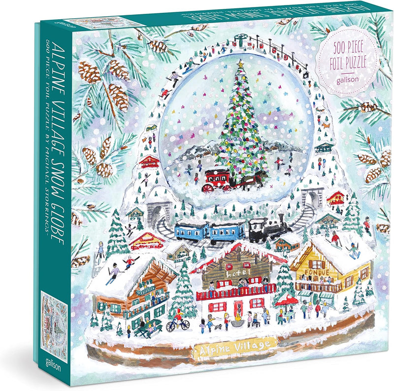 Michael Storrings Alpine Village Snowglobe Foil Puzzle
