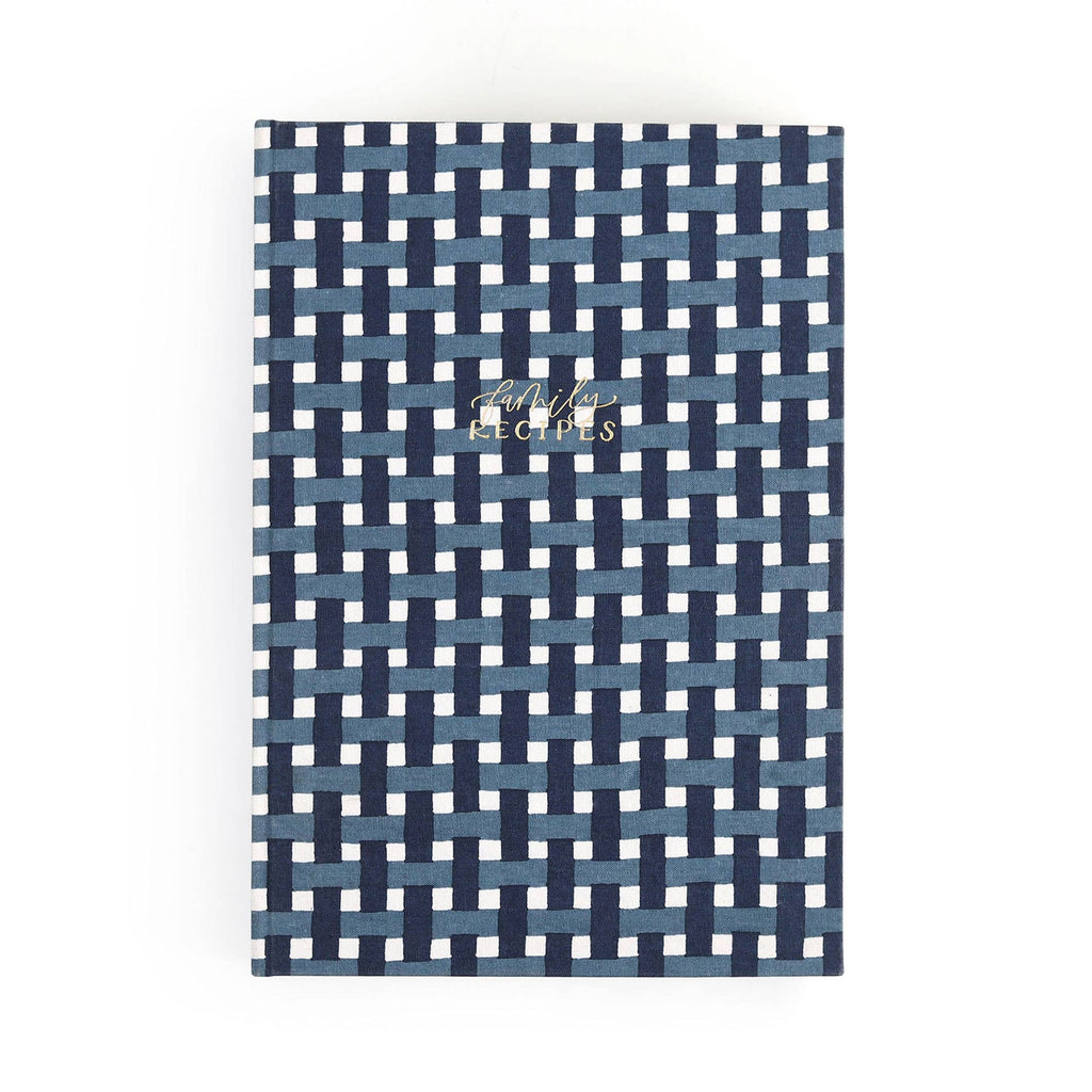 Navy Gingham Heirloom Recipe Book