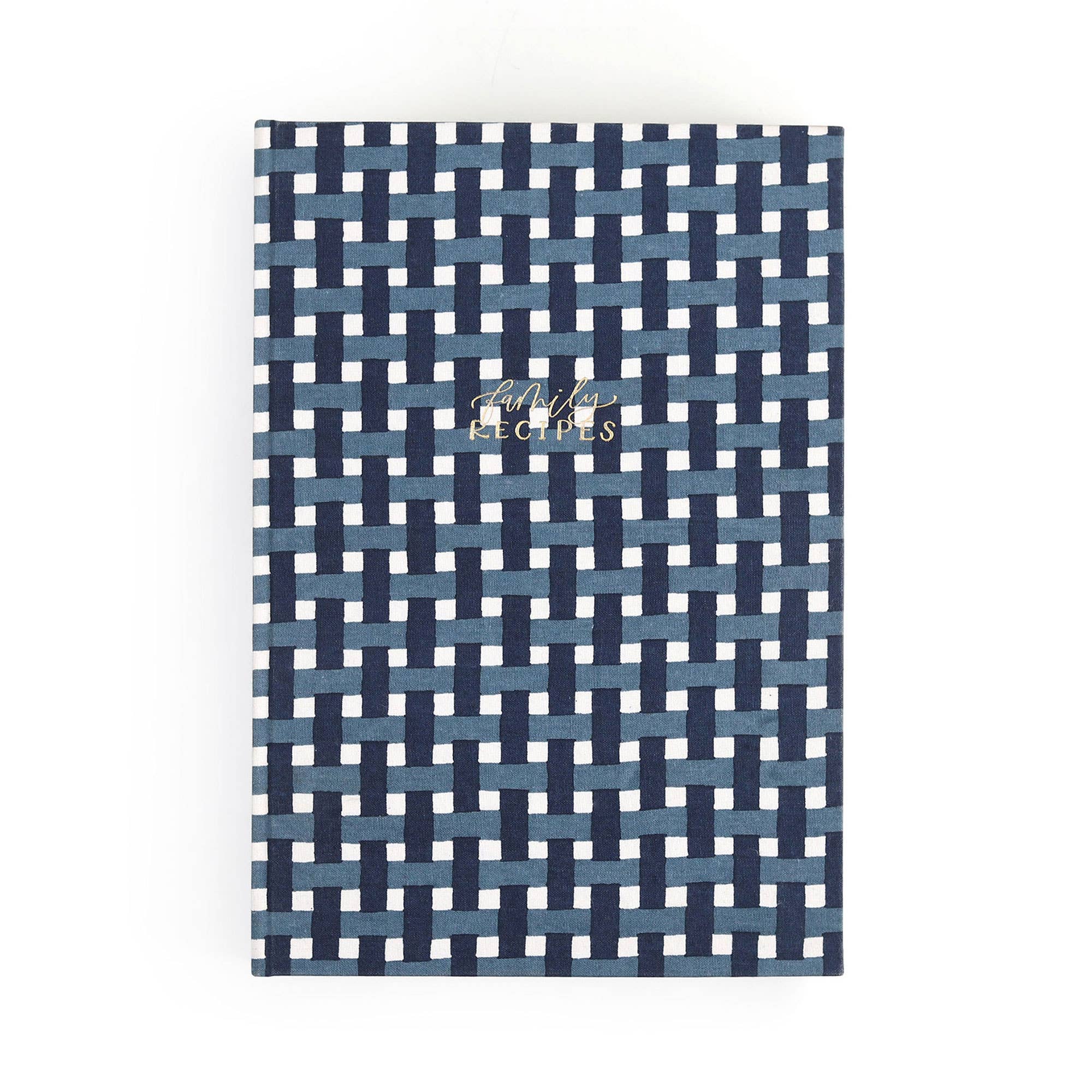 Navy Gingham Heirloom Recipe Book