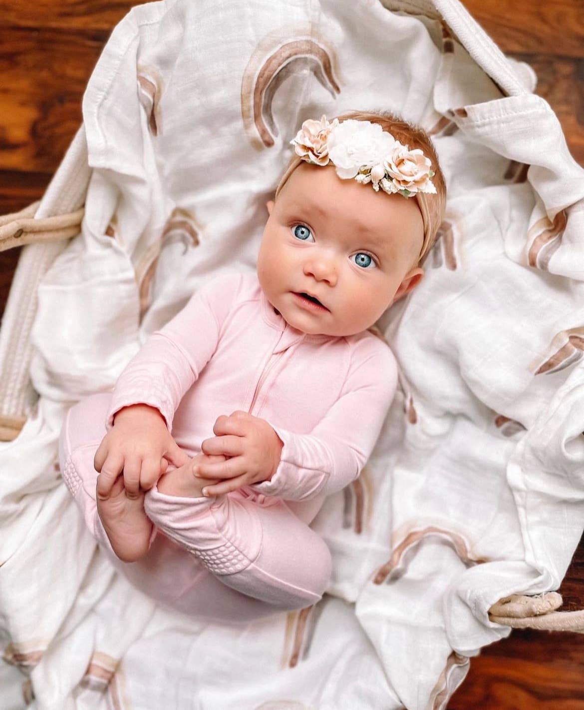 Bamboo Convertible Romper in Pink Sand