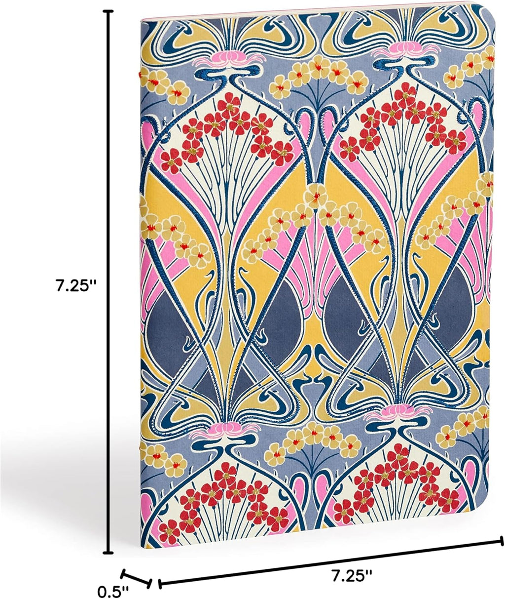 Liberty Ianthe Lichen Handmade Embroidered B5 Journal