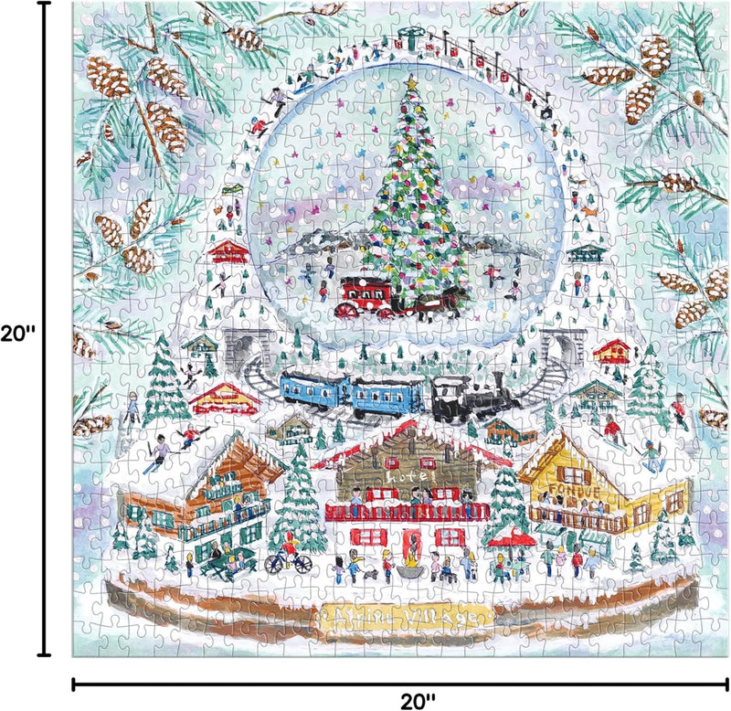 Michael Storrings Alpine Village Snowglobe Foil Puzzle
