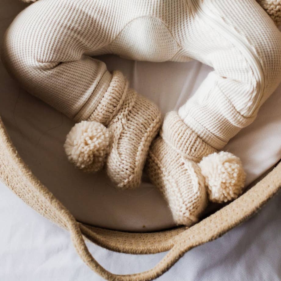 Garter Stitch Baby Booties