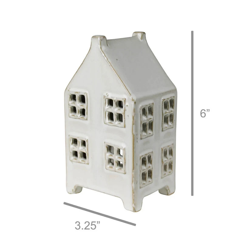 Tall Ceramic Tealight Cottage