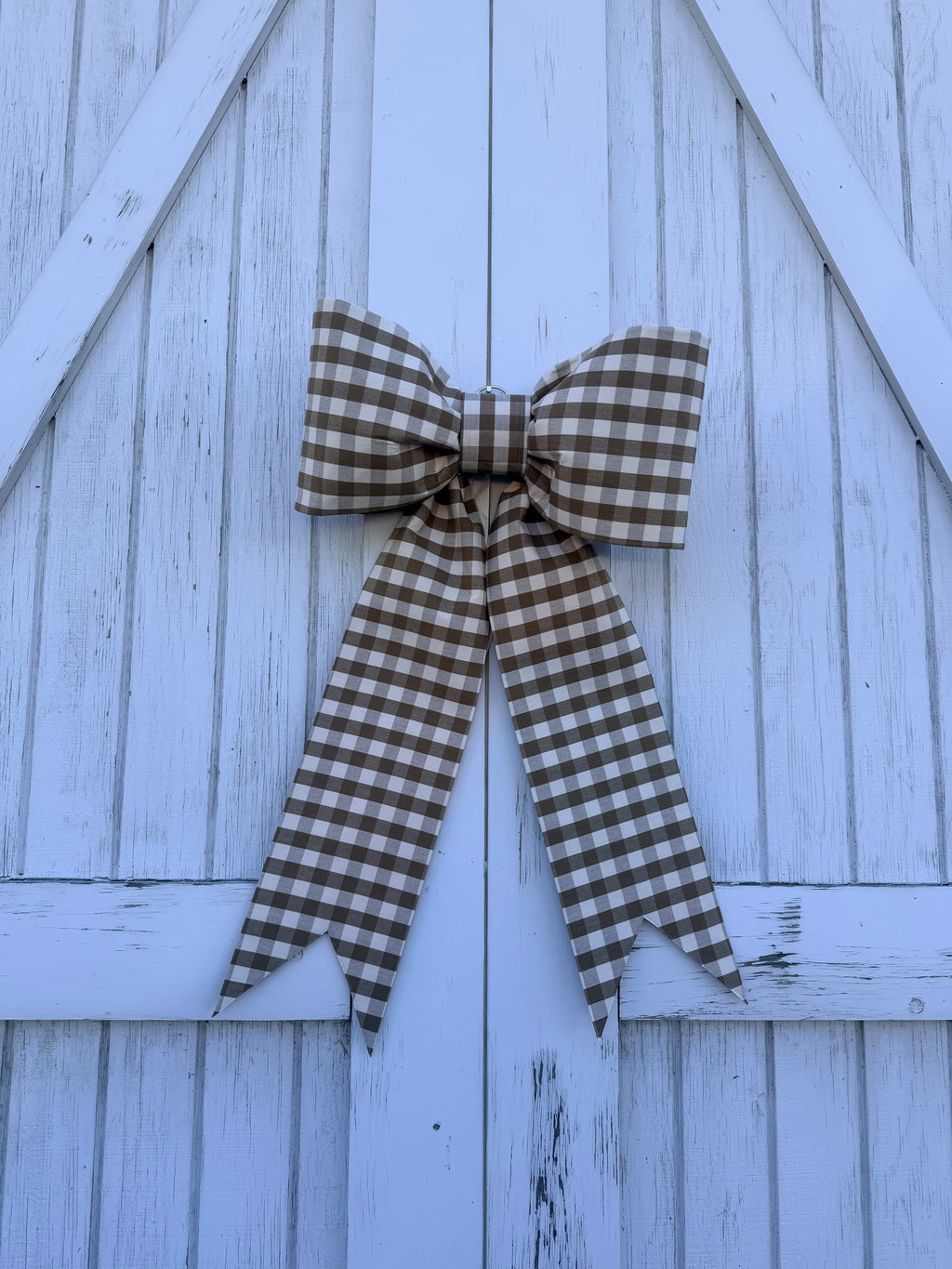 Brown Gingham Bow
