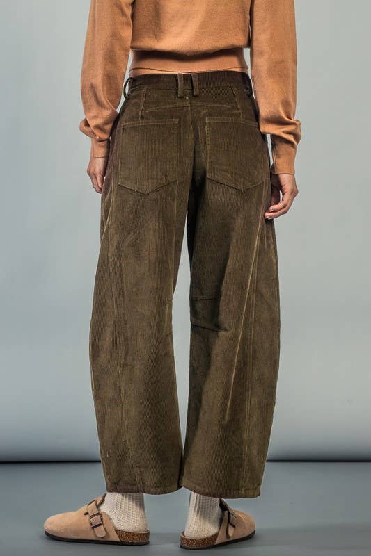 Corduroy Barrel Jeans