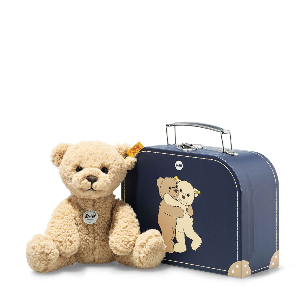 Ben Teddy Bear In Suitcase Plush Stuffed Toy, 8 Inches