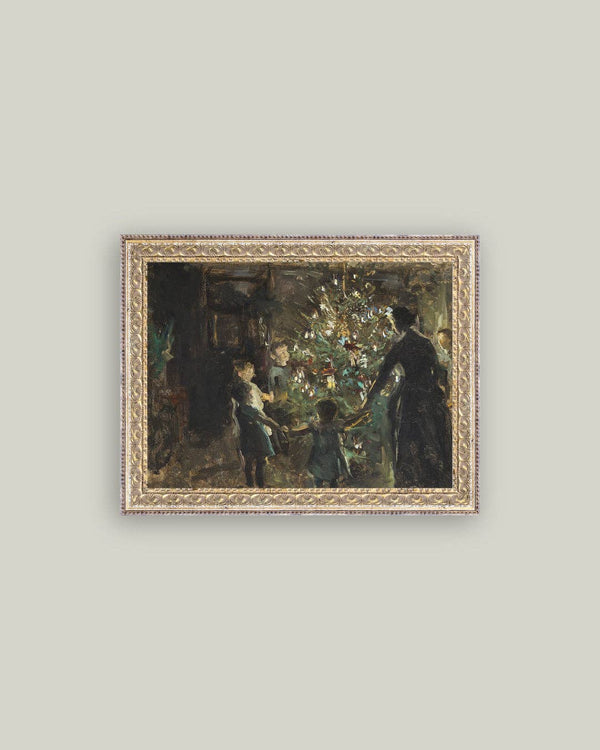 Gather Around the Tree Framed Antique Art