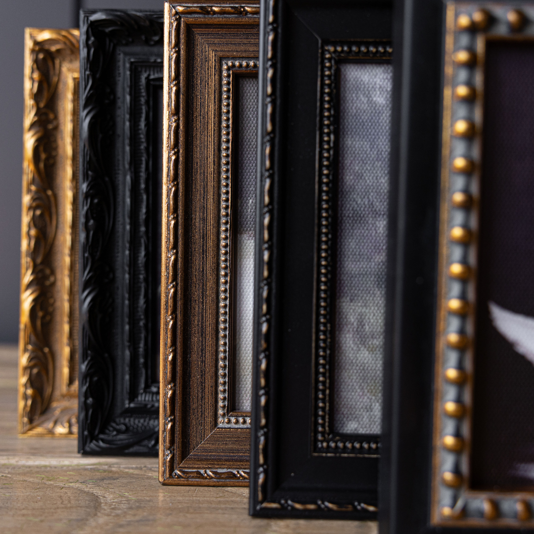 Watercolor Peach French Brass Gold Mould Framed Art