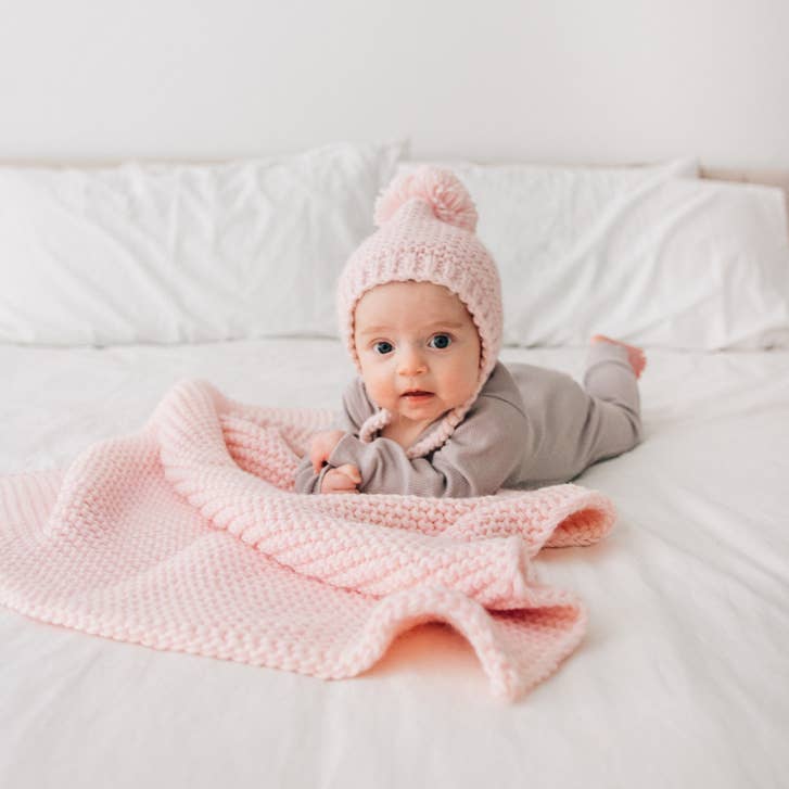 Garter Stitch Knit Baby Blanket