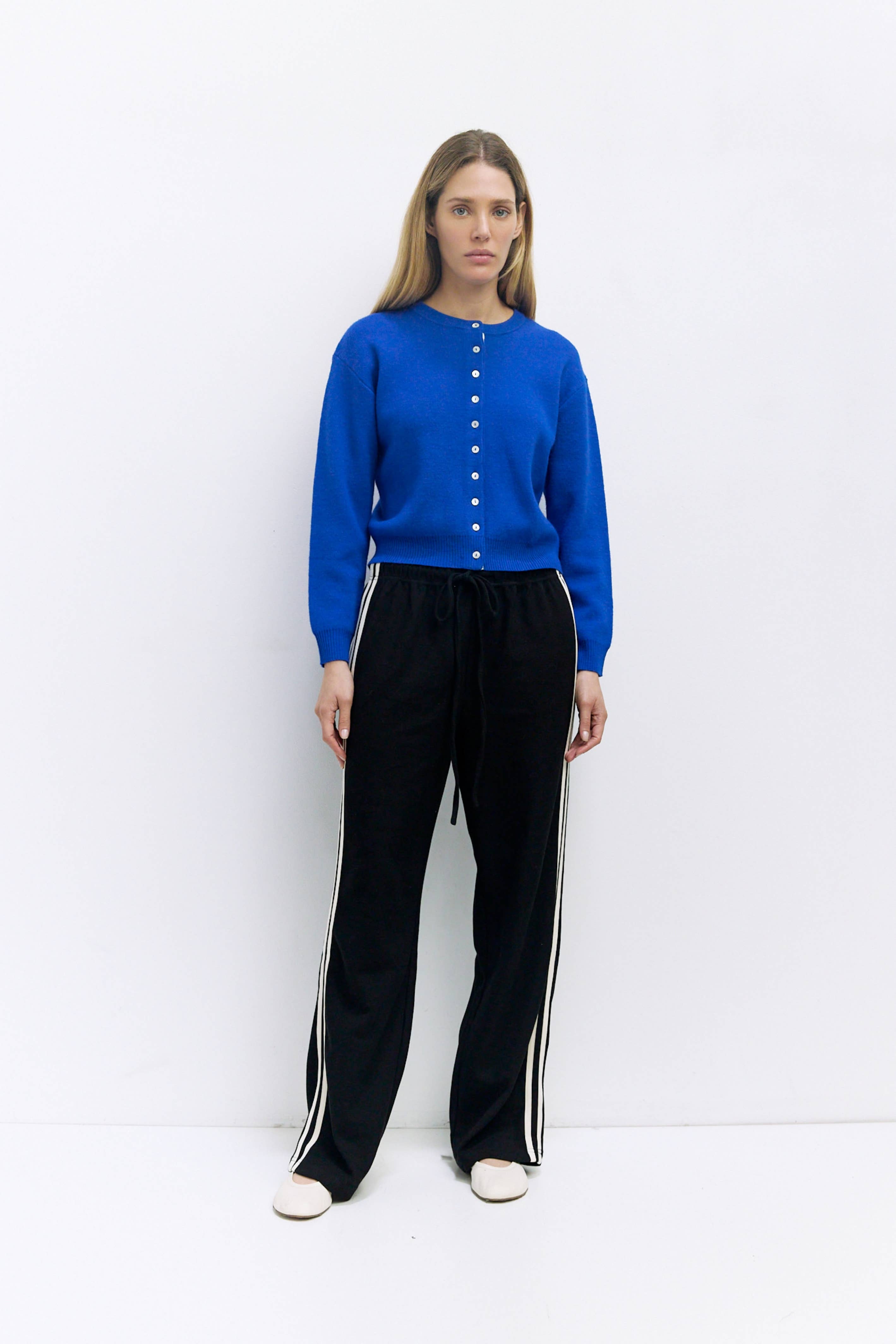 The Enzo Pants in Black Cream