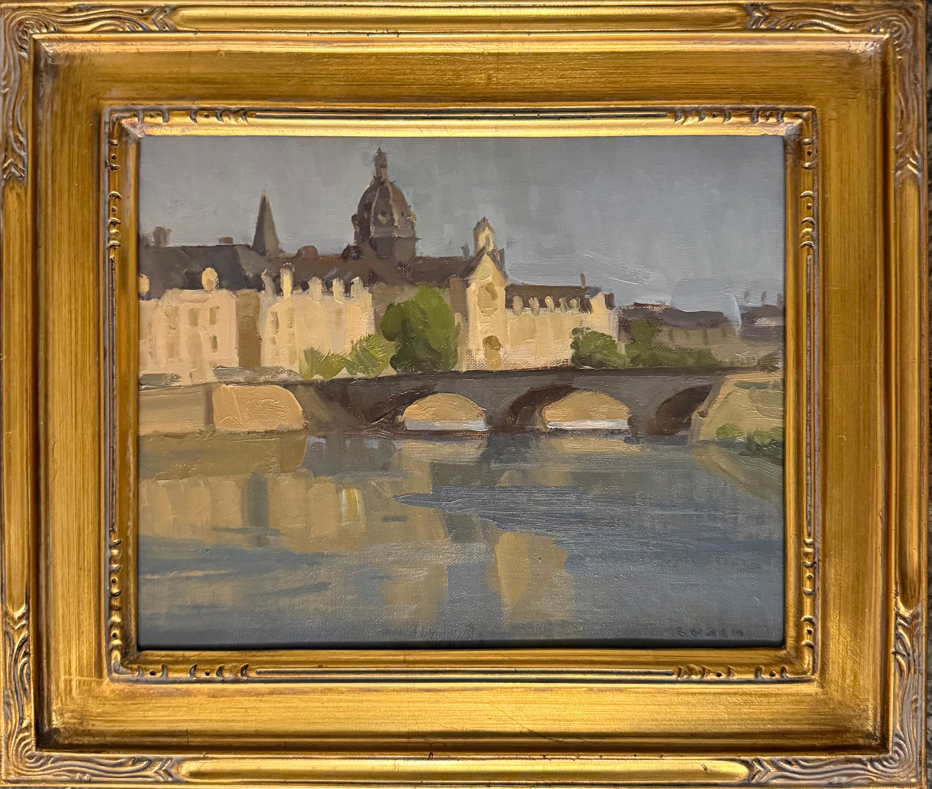 Chateau-Gontier at Sunset