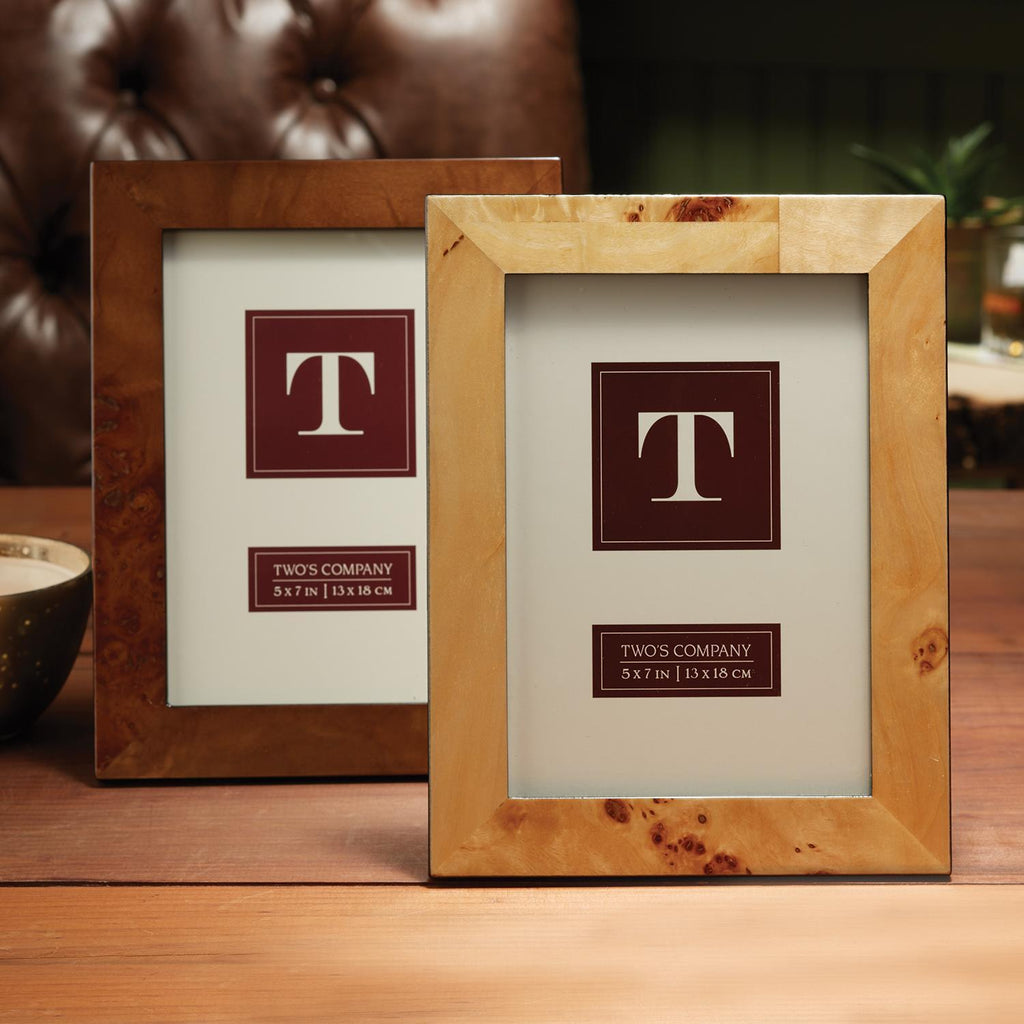 Burled Wood Photo Frame