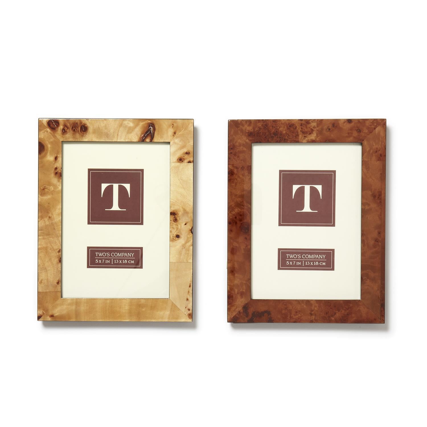 Burled Wood Photo Frame