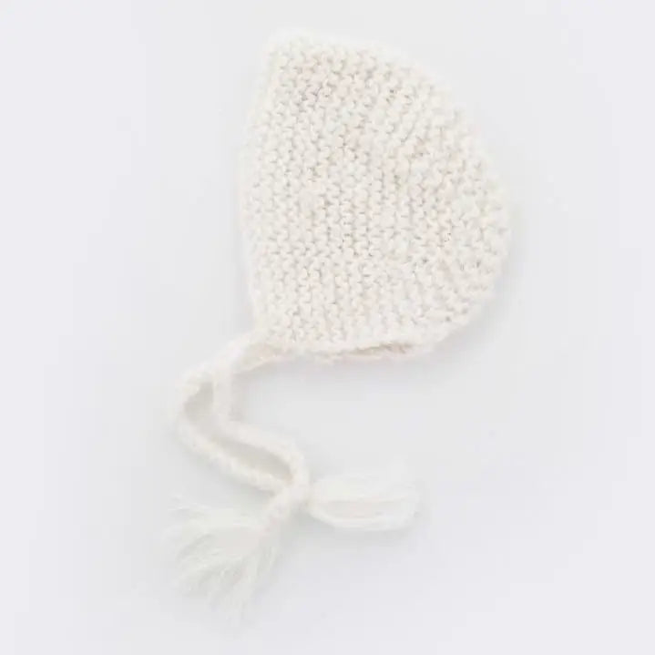 Newborn Angora Knit Bonnet
