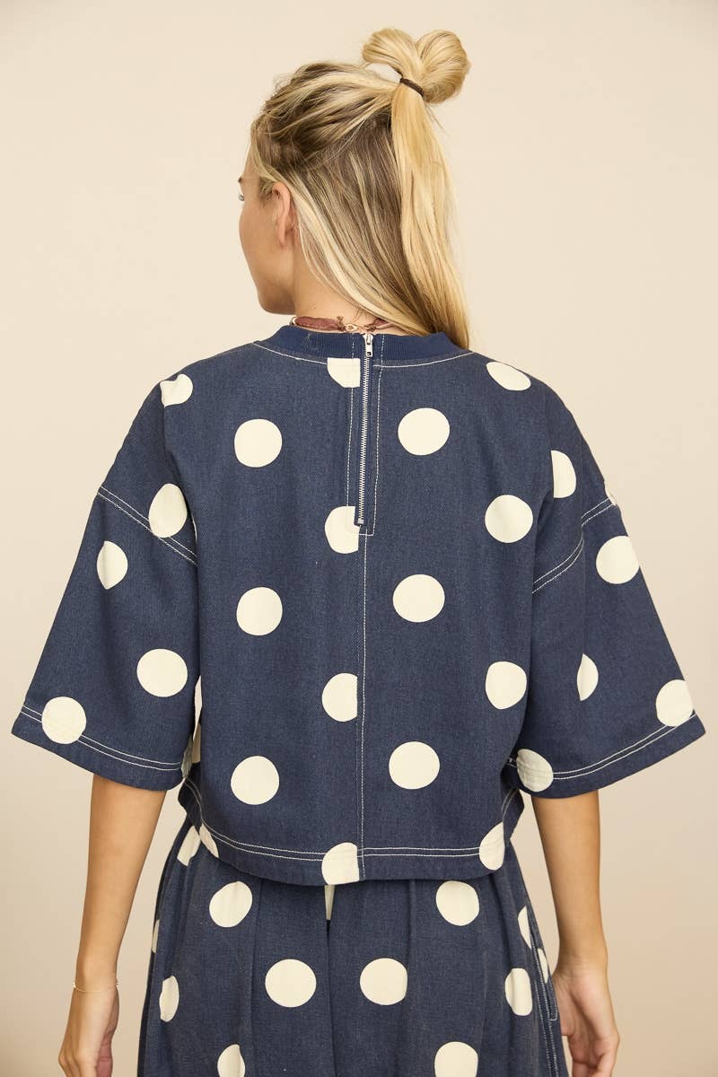 Polka Dot Cropped Top