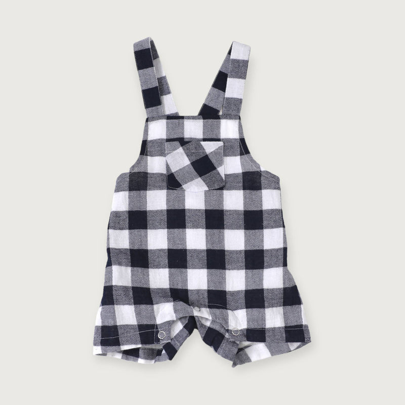 Raphael Checker Gingham Romper + Shirt Set (Organic Cotton)