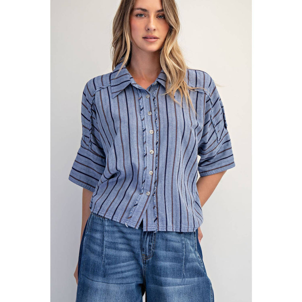 Seaside Cotton Stripe Shirt