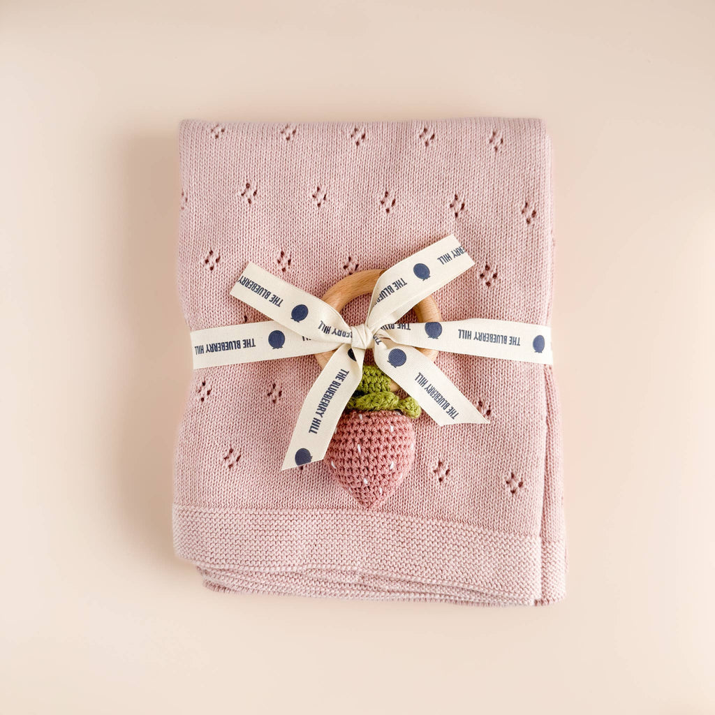 Strawberry Pink Teether Rattle