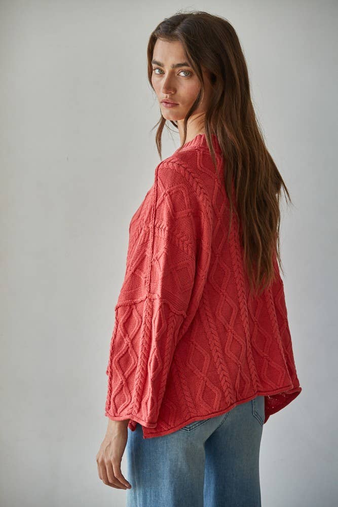 Knit Cable Pullover Sweater