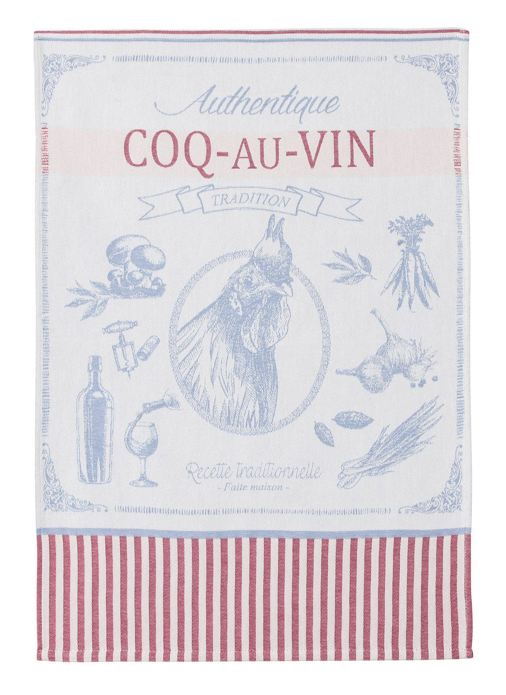 Coq Au Vin - Jacquard Tea Towel in Cotton