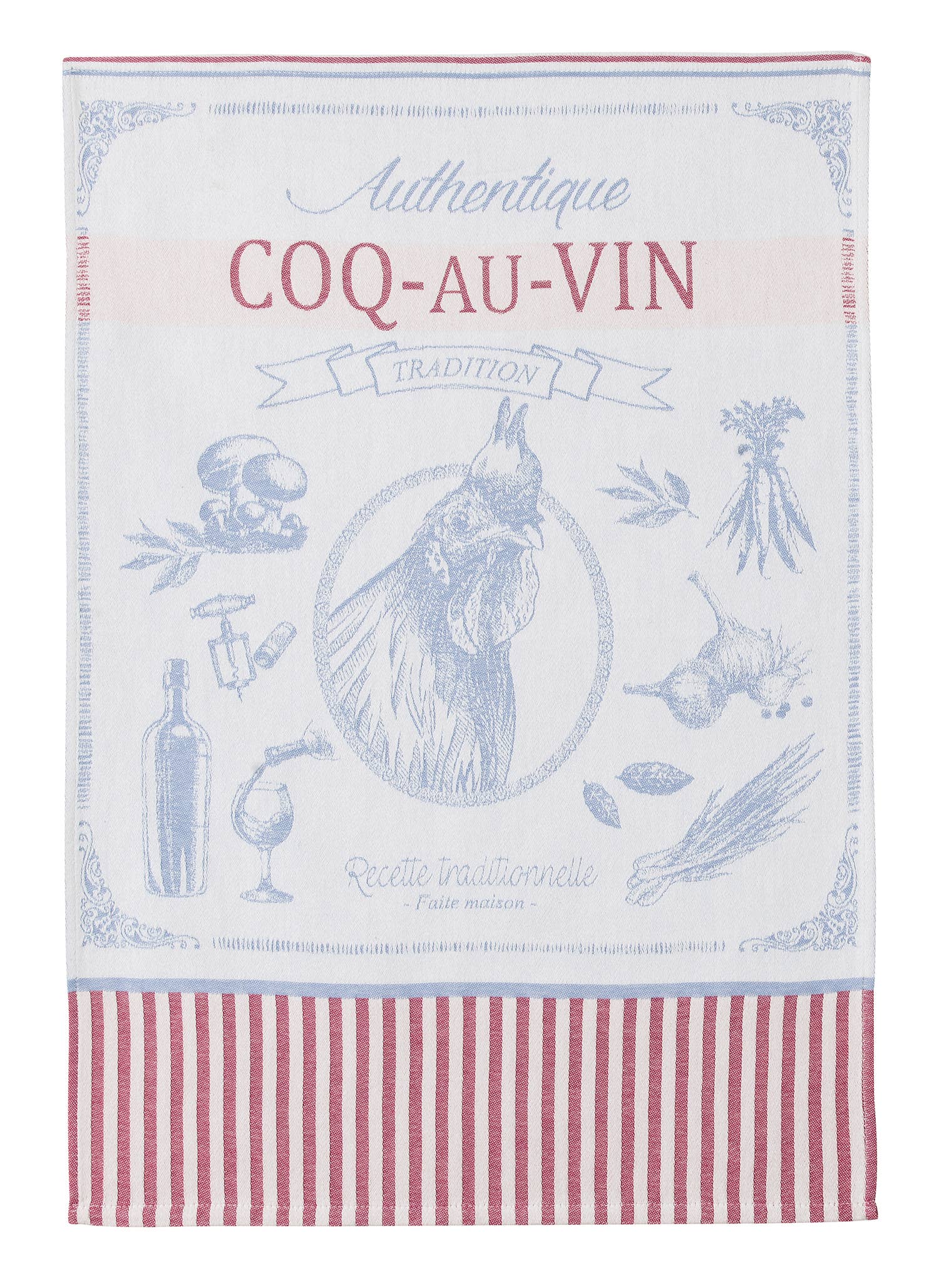 Coq Au Vin - Jacquard Tea Towel in Cotton