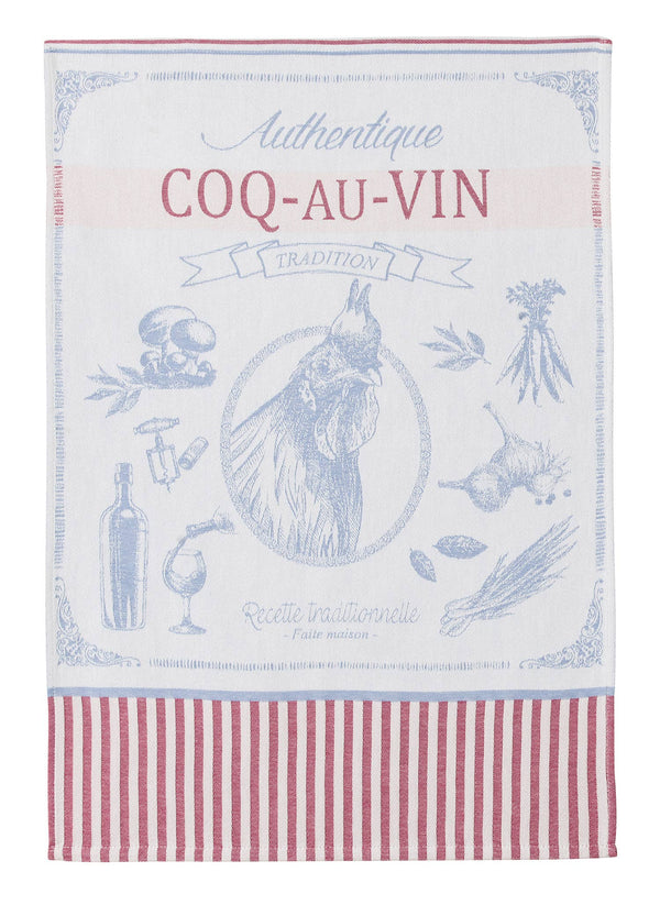 Coq Au Vin - Jacquard Tea Towel in Cotton