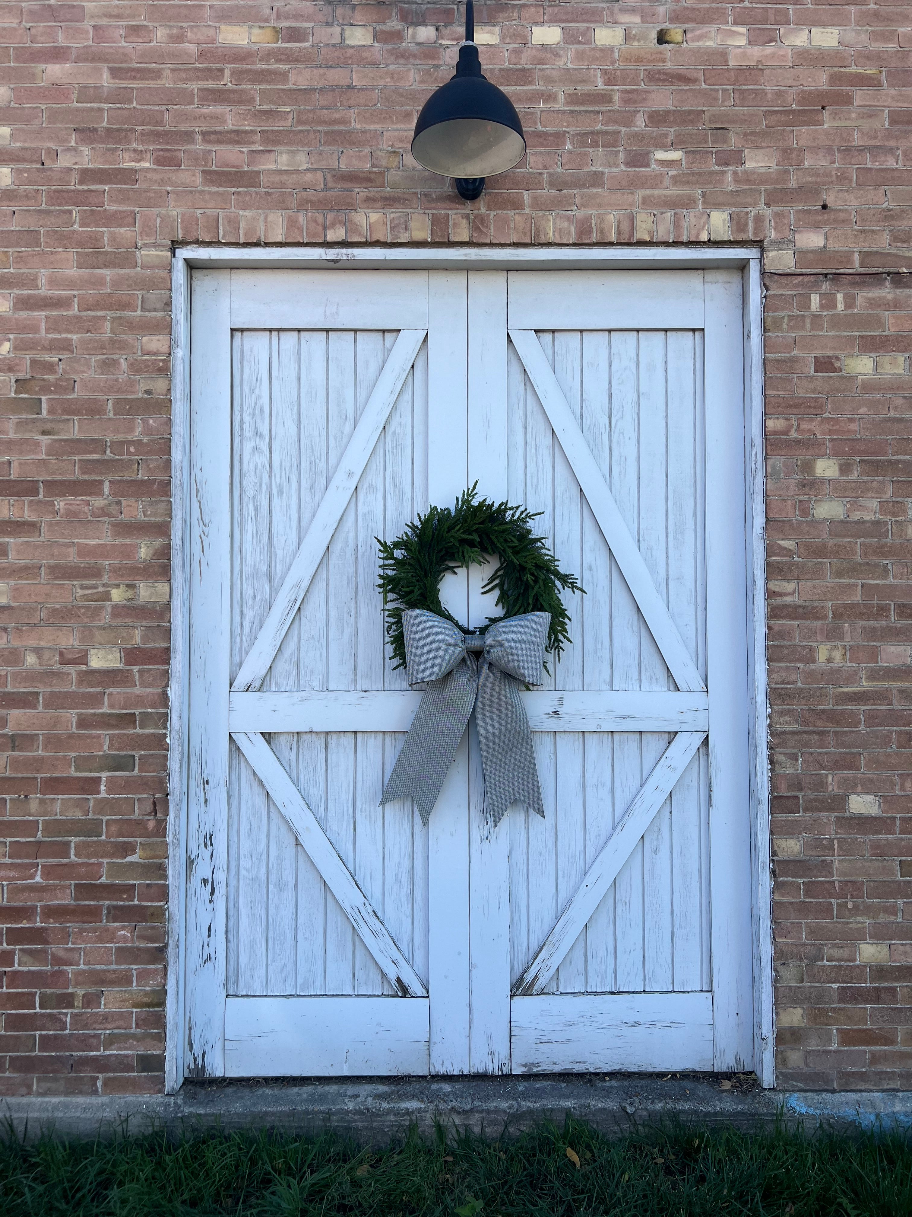 Vintage Blue Gingham Bow