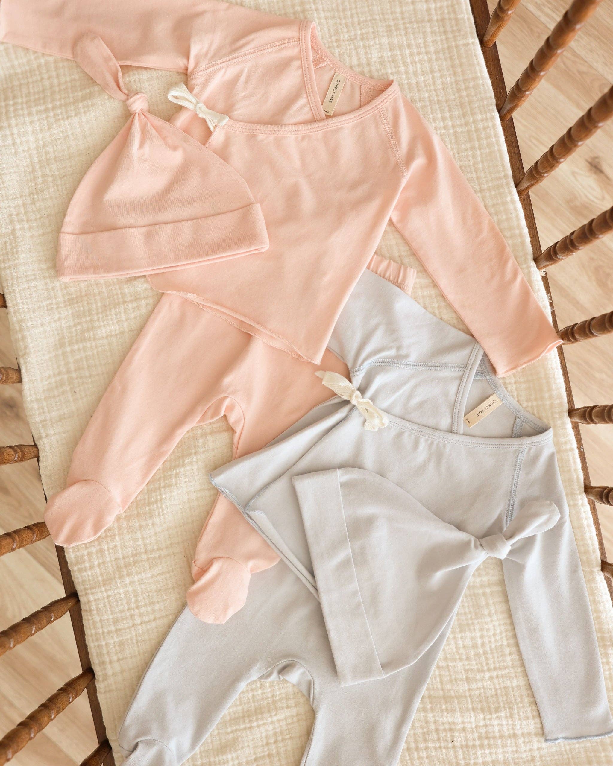 Fog Wrap Top + Footed Pant Set