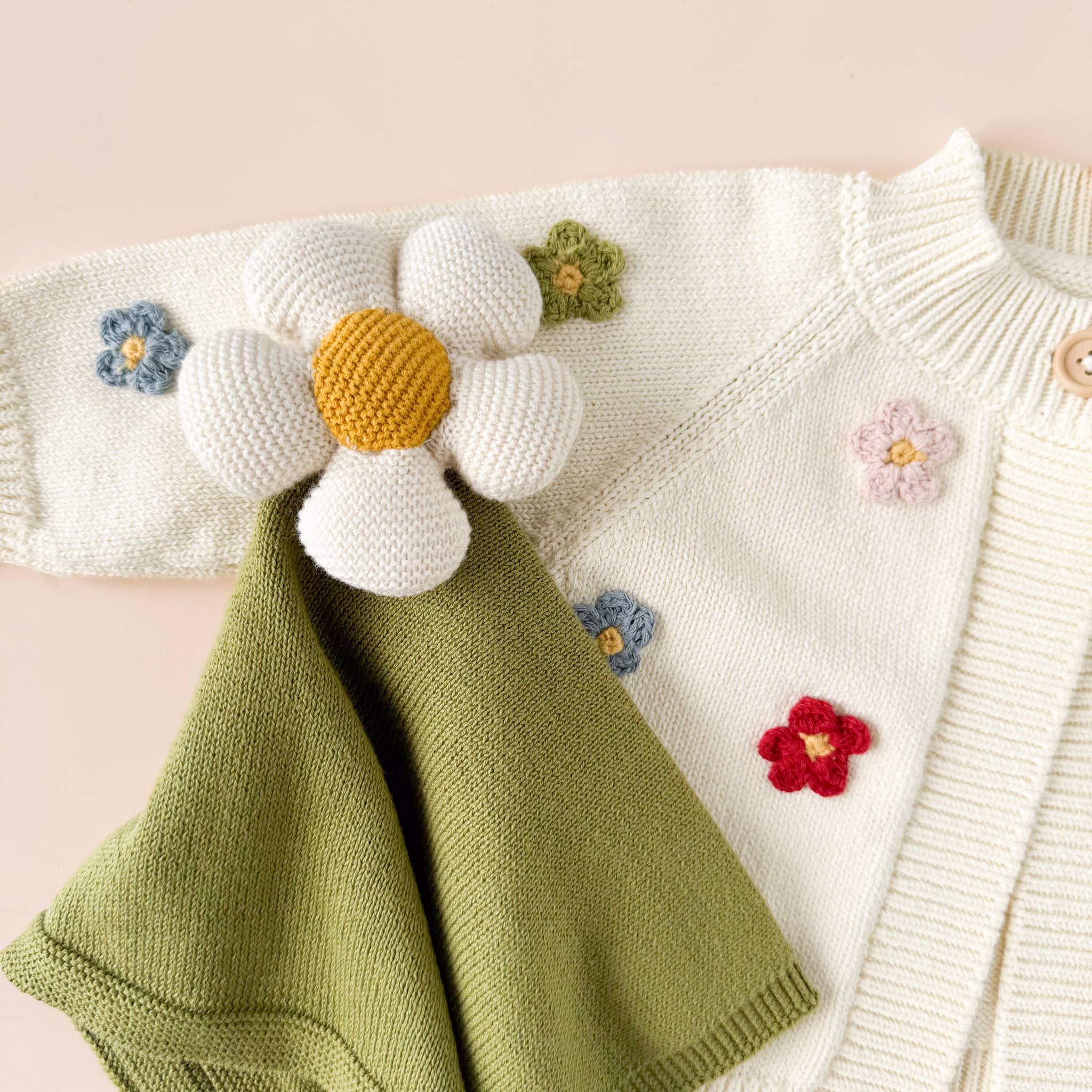 Flower Cardigan Baby Sweater
