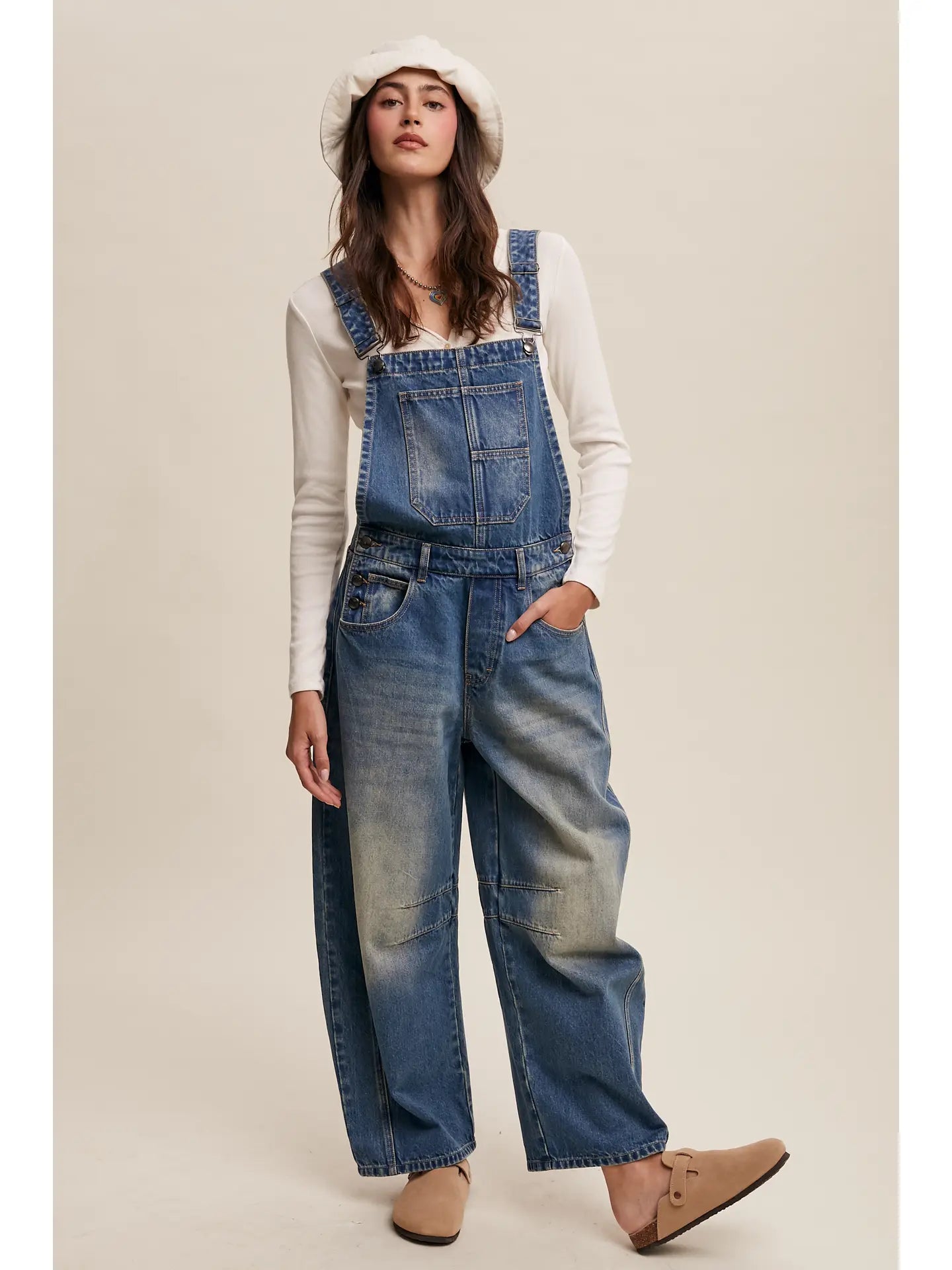 Barrel Jean Denim Overall