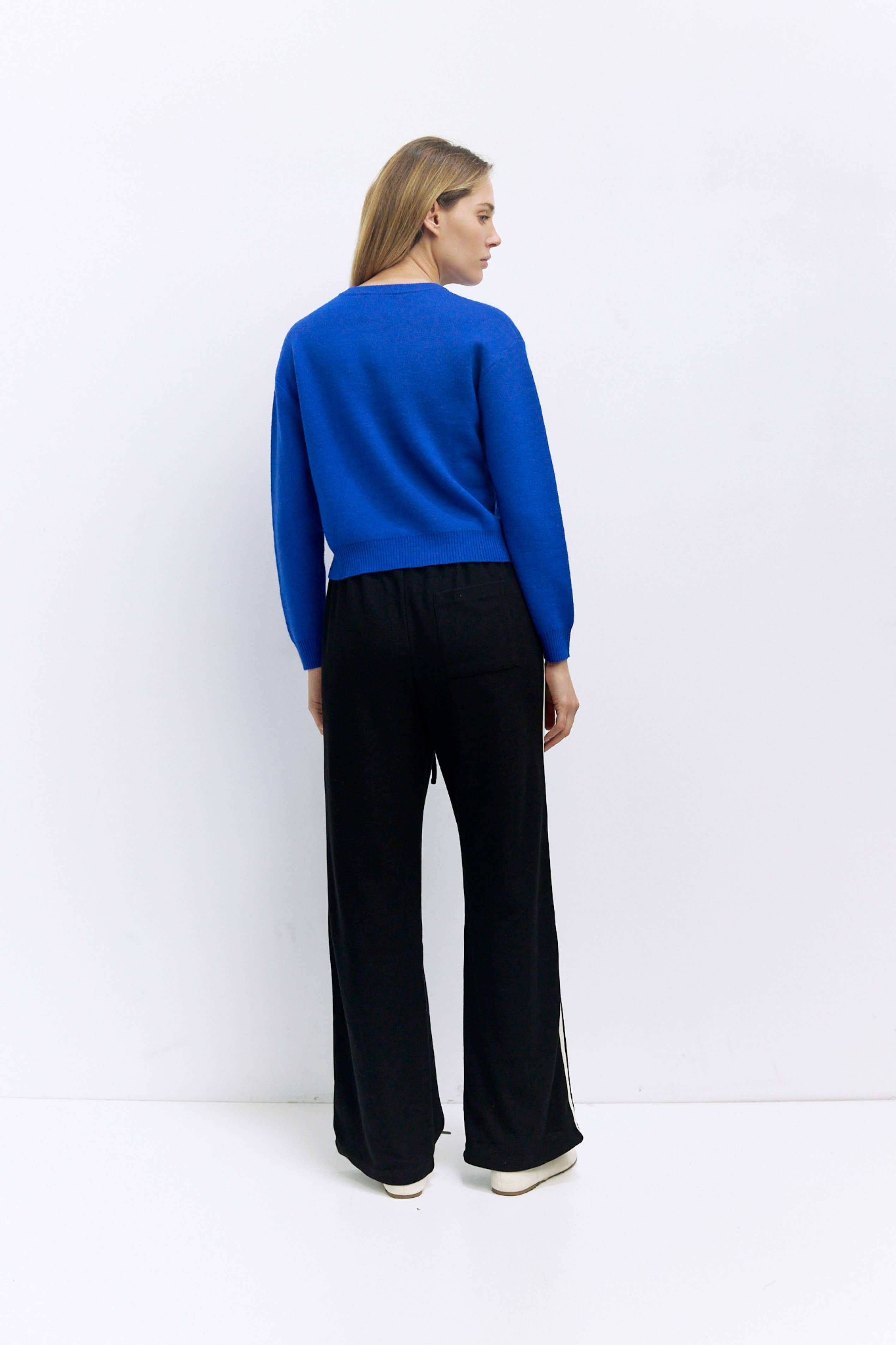 The Enzo Pants in Black Cream