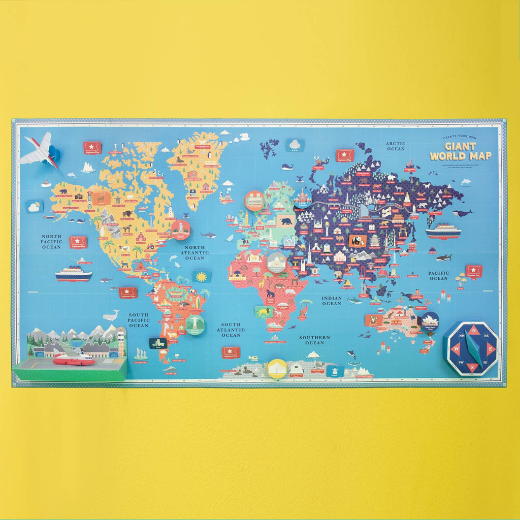 Create Your Own Giant World Map - Interactive map kit