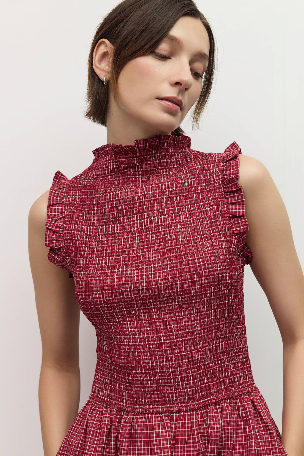 The Camryn Dress in Burgundy