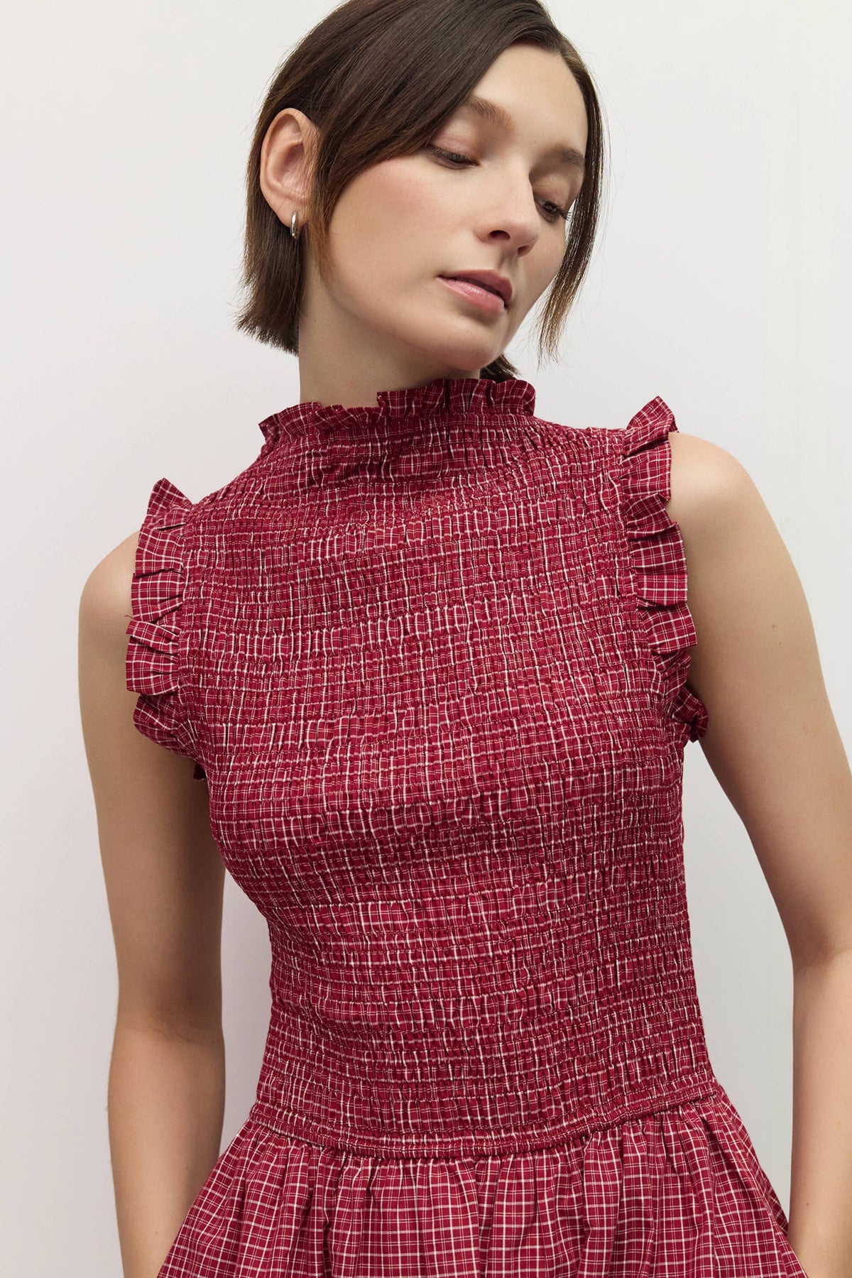 The Camryn Dress in Burgundy